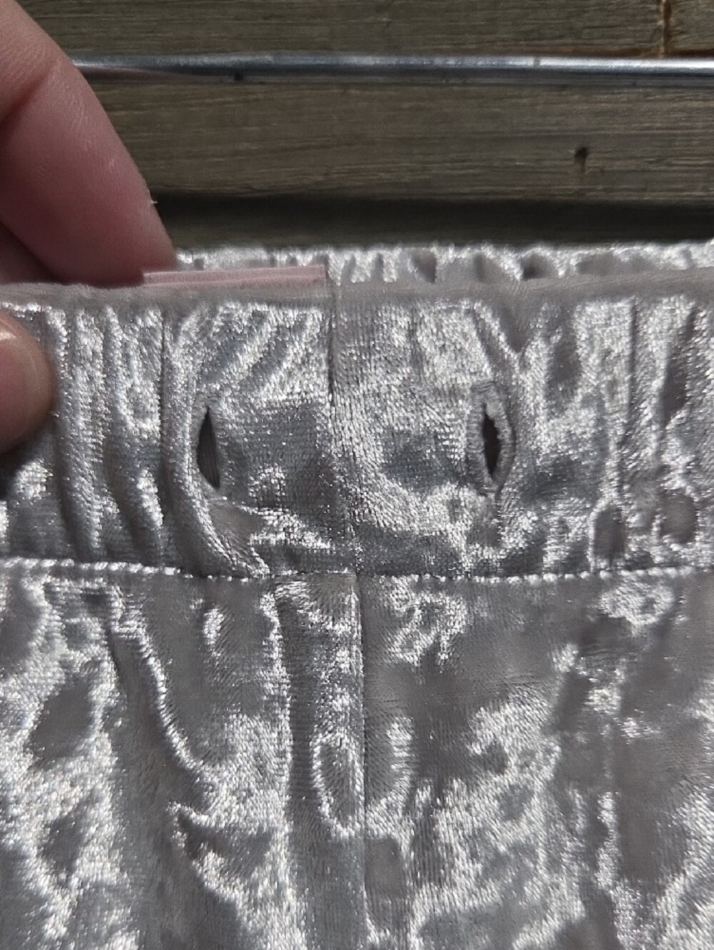 Victoria's Secret Crushed Velvet Ruffle Lounge Shorts - Light Silver - Picture 6 of 7
